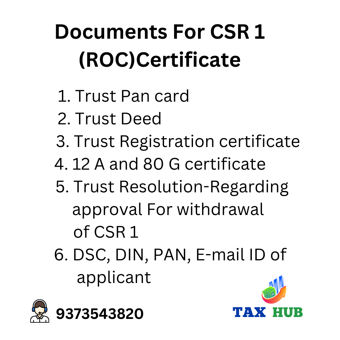 CSR 1 - ROC Certificate (CSR Grant Eligibility)